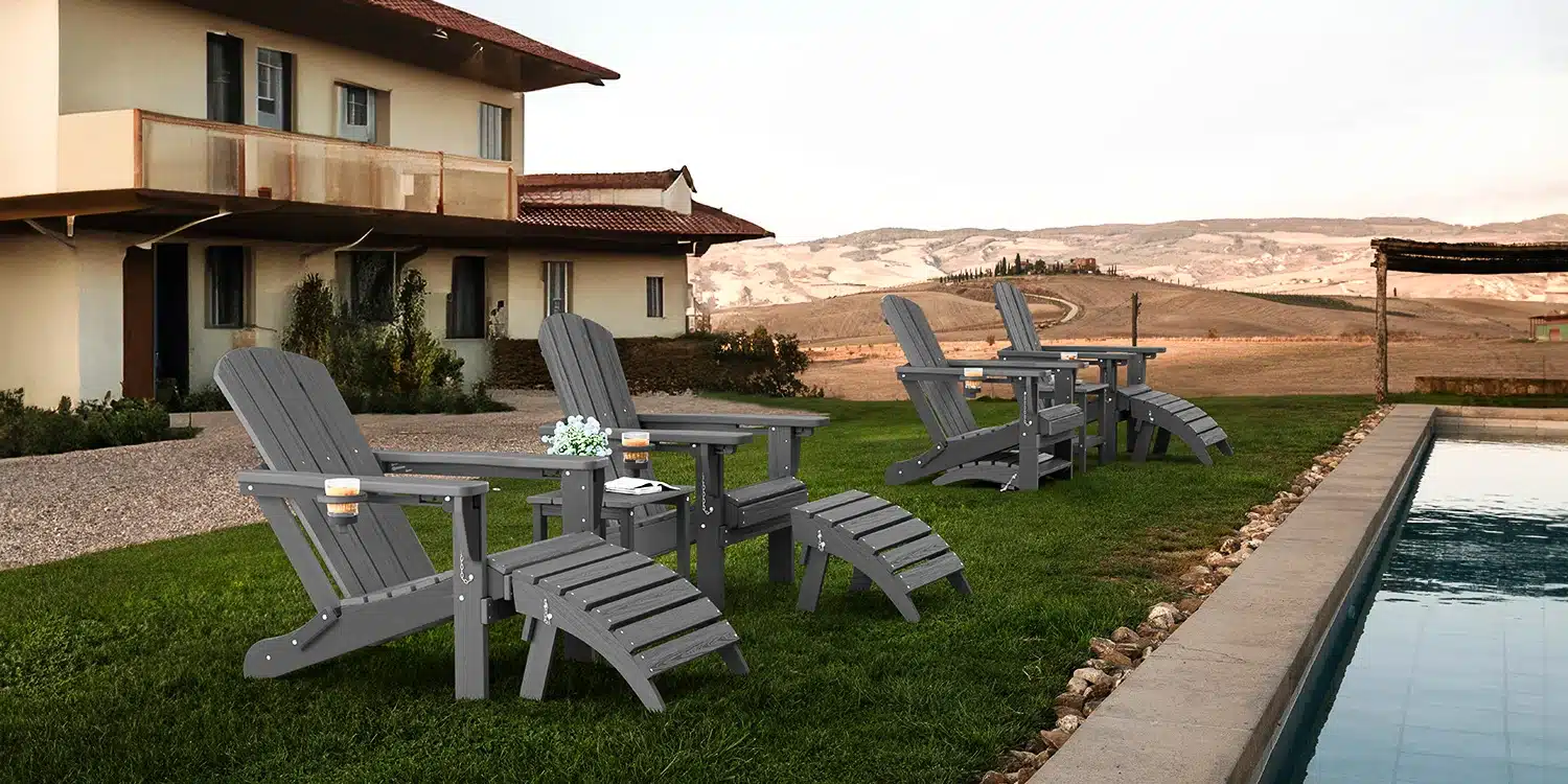 5-Pieces Adirondack Set on the front