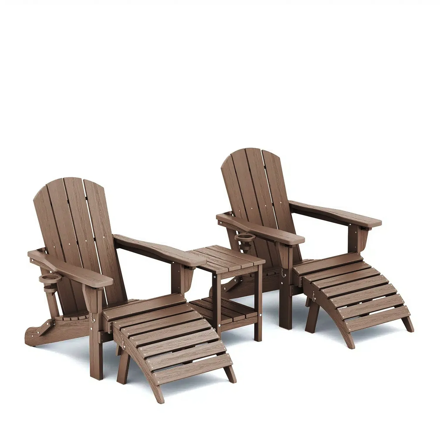 Brown Adirondack Chair Set New