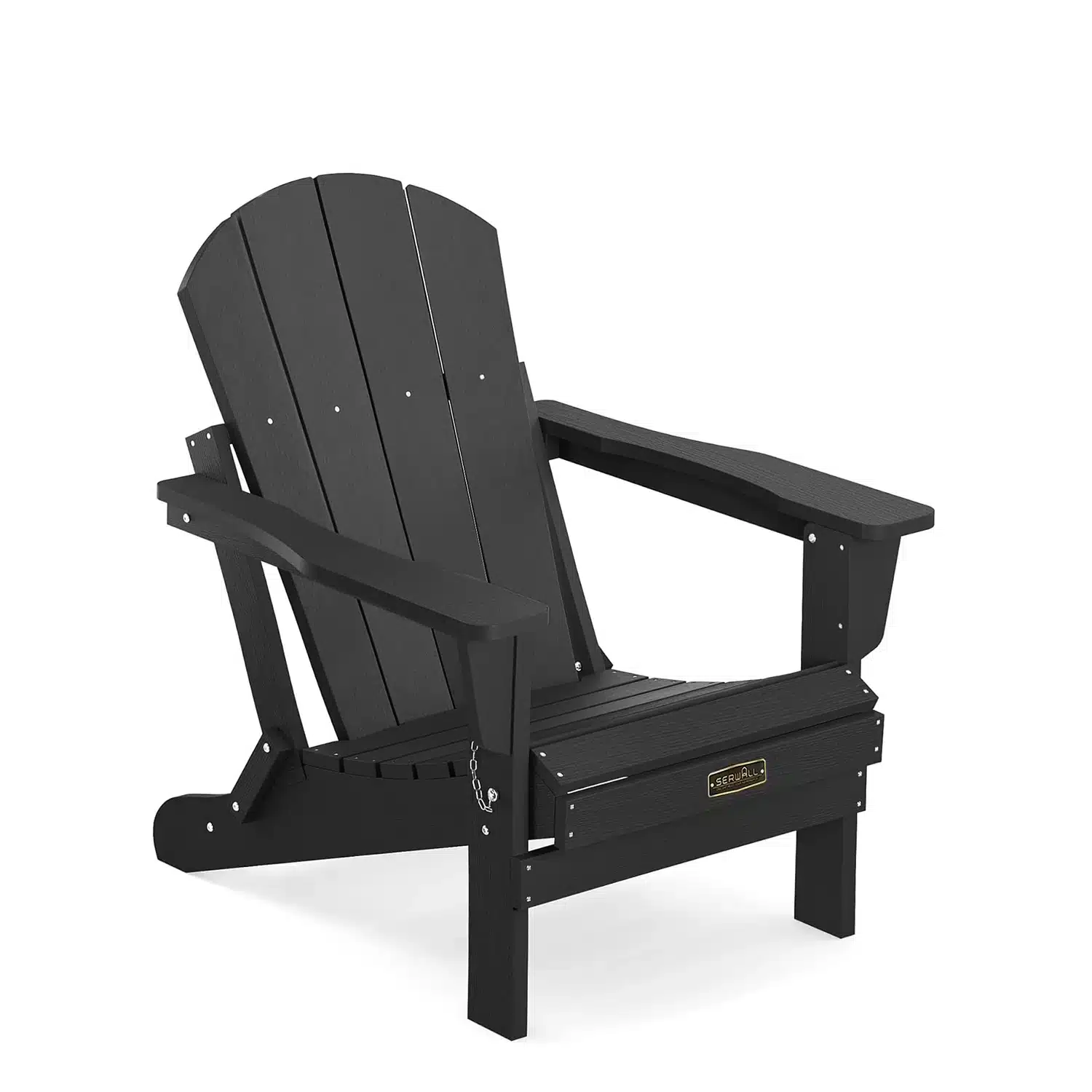 Classic Folding Adirondack Chair in Black