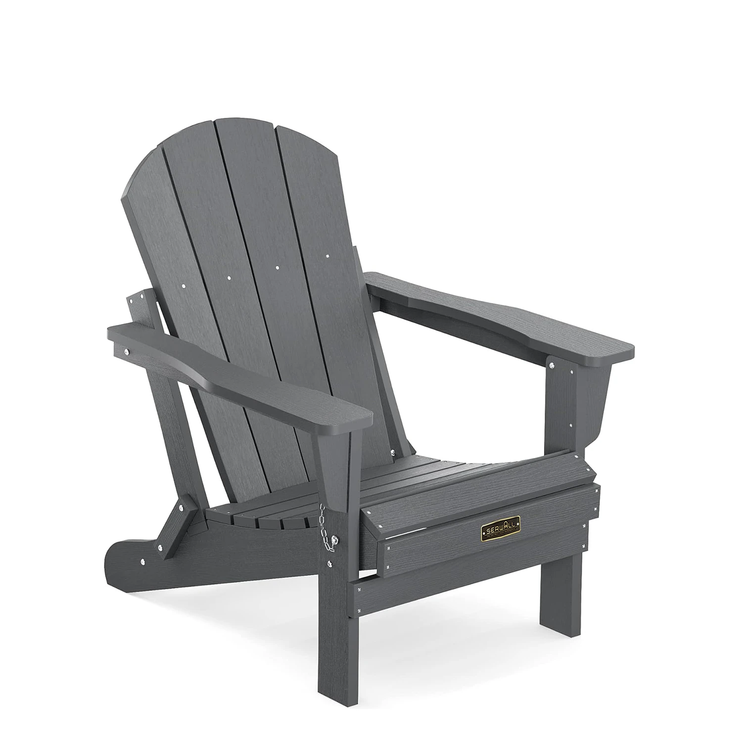 Classic Folding Adirondack Chair in Dark Gray