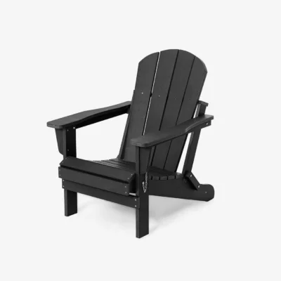 Classic Folding Adirondack Chairs - Black (1)