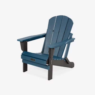 Classic Folding Adirondack Chairs - Navy & Grey