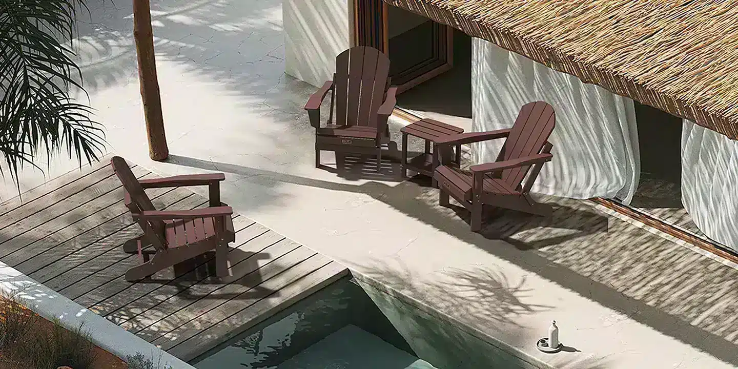 Serwall Classic Folding Adirondack Chairs Set