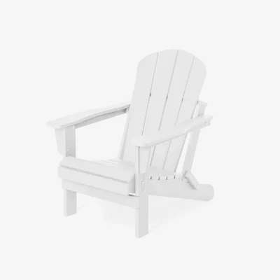 Classic Folding Adirondack Chairs - White