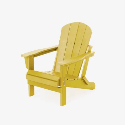 Classic Folding Adirondack Chairs - Yellow
