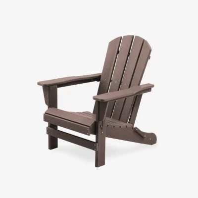 HDPE Folding Adirondack Chair Brown