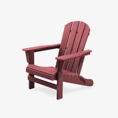 HDPE Folding Adirondack Chair Red