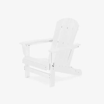 HDPE Folding Adirondack Chair White