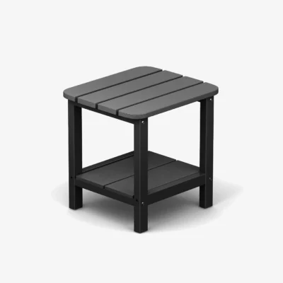 Outdoor Two Tier Side Table Gray