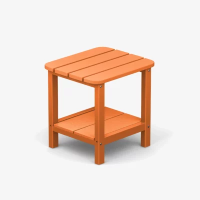 Outdoor Two Tier Side Table Orange