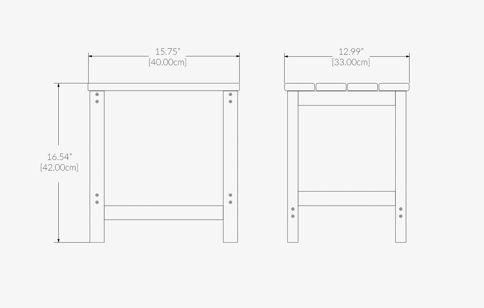 Poly Outdoor Side Table Dimensions1