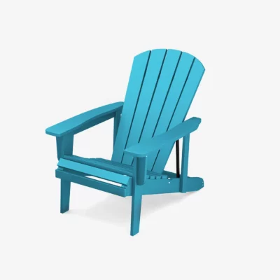 Reclining Adirondack Chair with Adjustable Backrest-Aqua