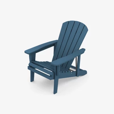 Reclining Adirondack Chair with Adjustable Backrest-Navy