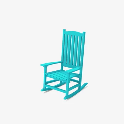 Traditional Porch Rocking Chair Aqua
