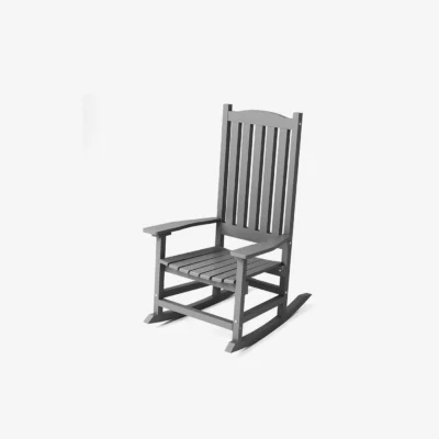 Traditional Porch Rocking Chair Gray