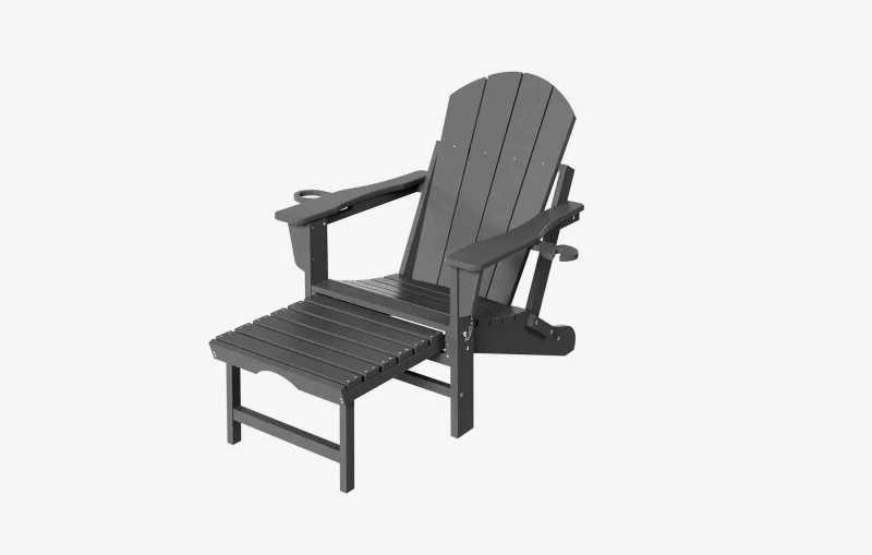 Versatile Folding Adirondack Rocking Chair Gray2