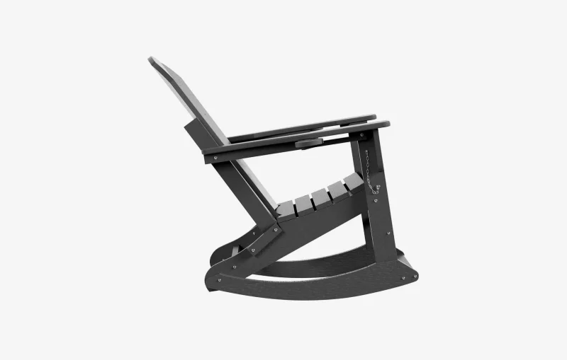 Versatile Folding Adirondack Rocking Chair Gray4