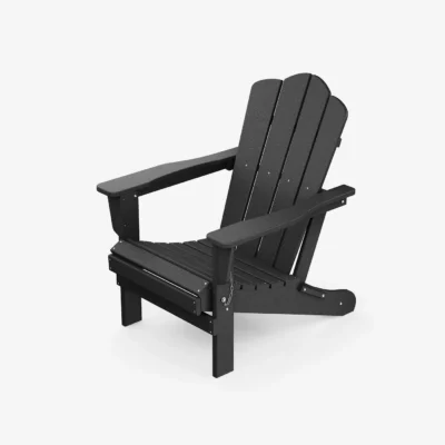 Vintage Folding Adirondack Chair Black