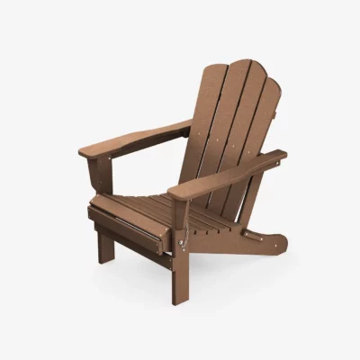 Vintage Folding Adirondack Chair Brown