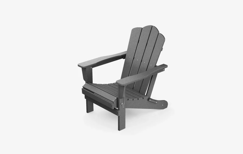 Vintage Folding Adirondack Chair Gray