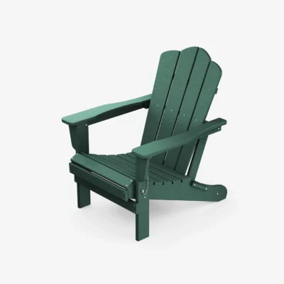 Vintage Folding Adirondack Chair Green
