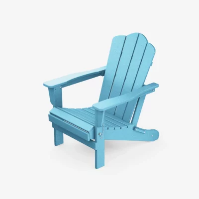 Vintage Folding Adirondack Chair Light Blue 1