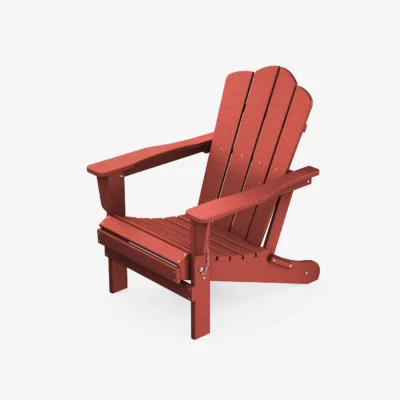 Vintage Folding Adirondack Chair Red