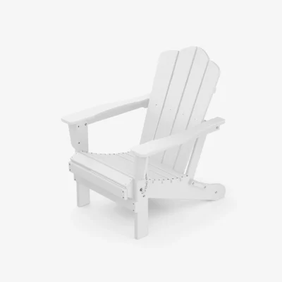 Vintage Folding Adirondack Chair White