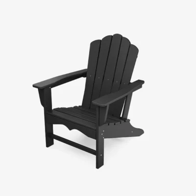 Vintage Poly Adirondack Chair Black