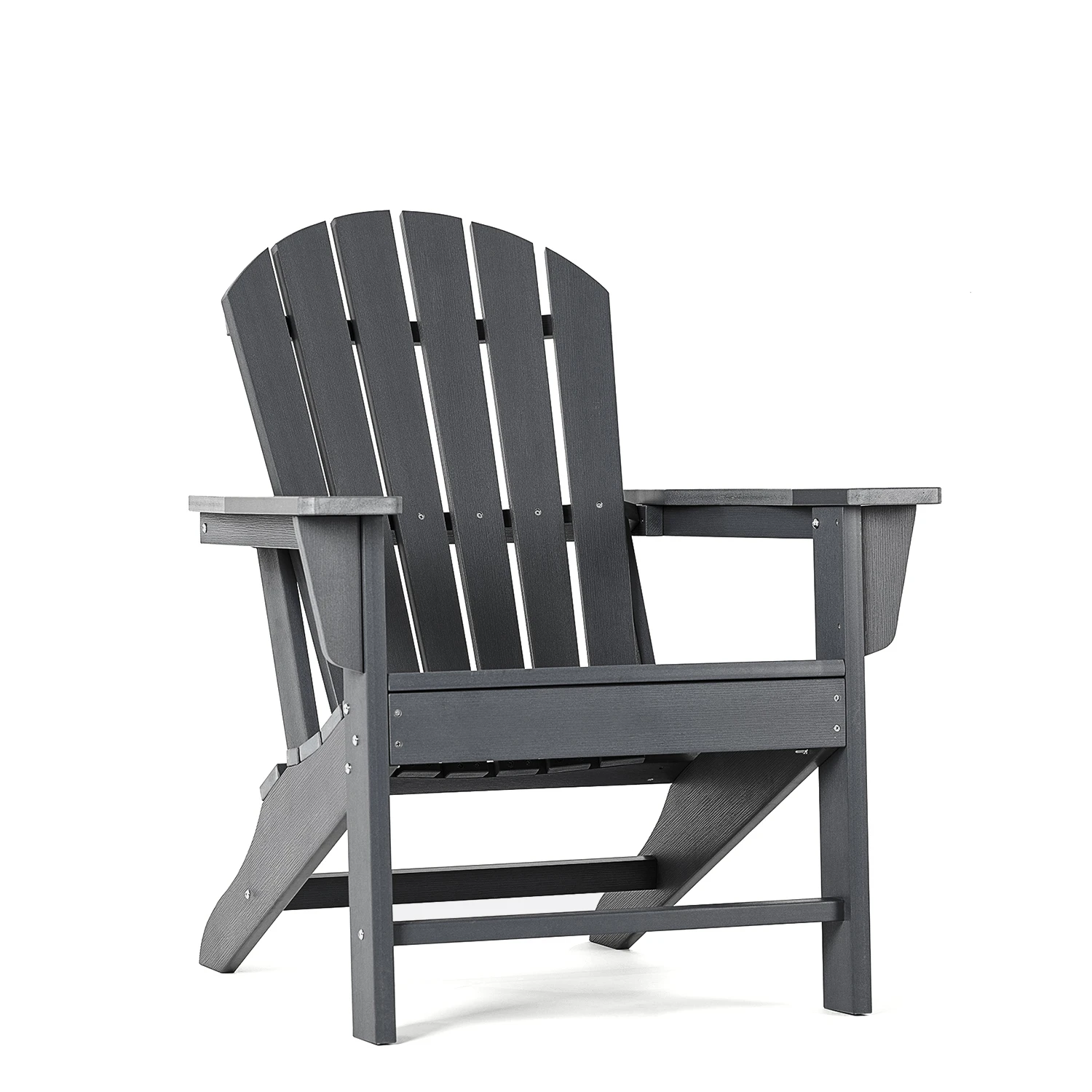Traditional Curveback Adirondack Chair in Dark Gray (1)