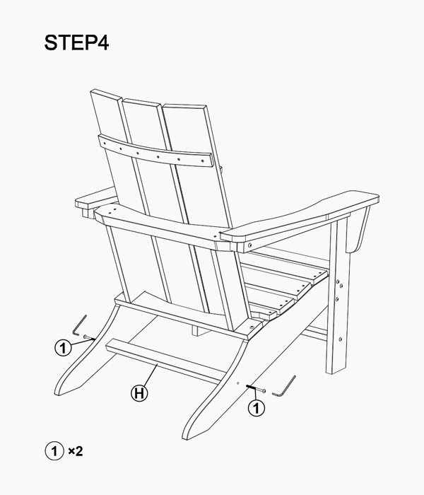 modern adirondack chairs assembly step4