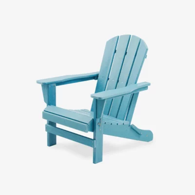 HDPE Folding Adirondack Chair Light Blue
