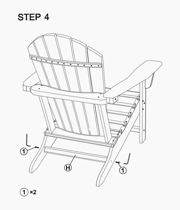 traditional adirondack chairs assembly step4