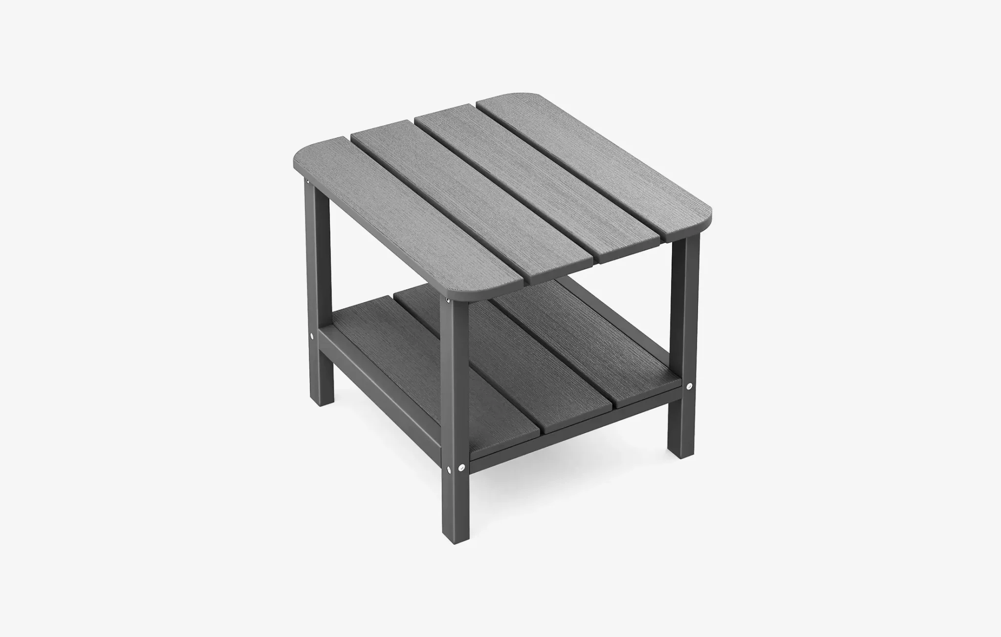 Outdoor Oversize Two Tier Side Table Grey