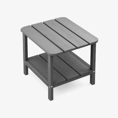 Outdoor Oversize Two Tier Side Table Grey