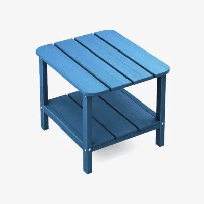 Outdoor Oversize Two Tier Side Table Navy