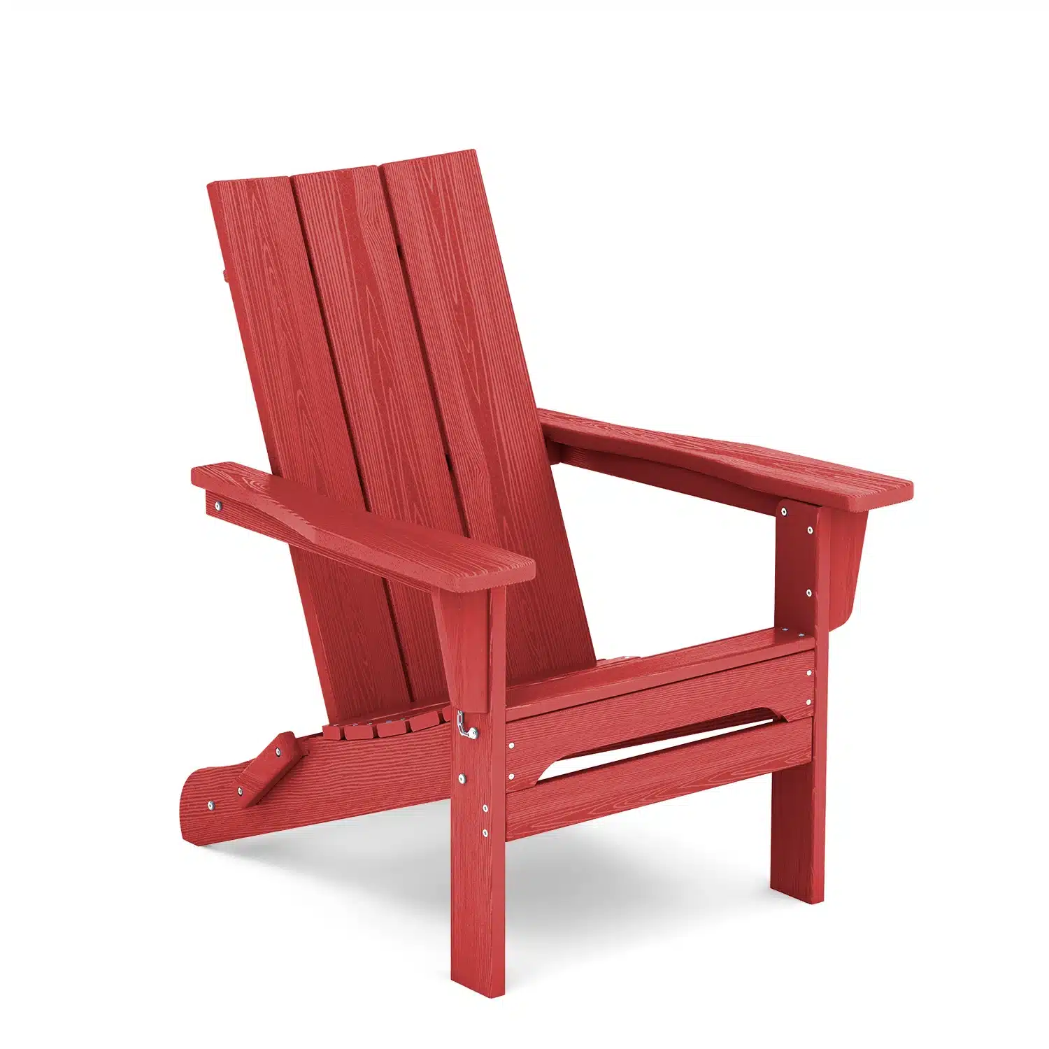 Modern Folding Adirondack Chair in Sunset Red