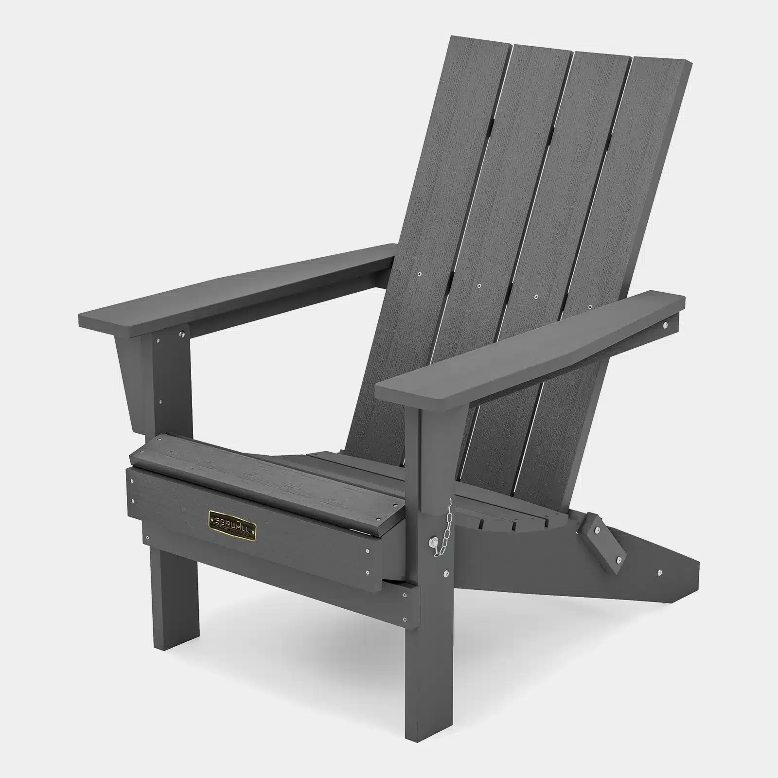 modern style folding adirondack chair - dark gray Modern Style Folding Adirondack Chair - Dark Gray