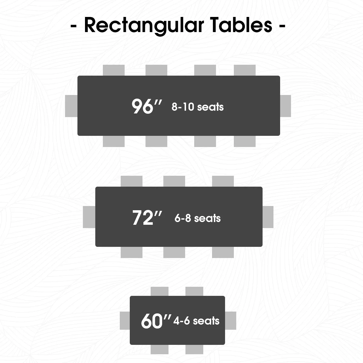 Rectangular Tables Size