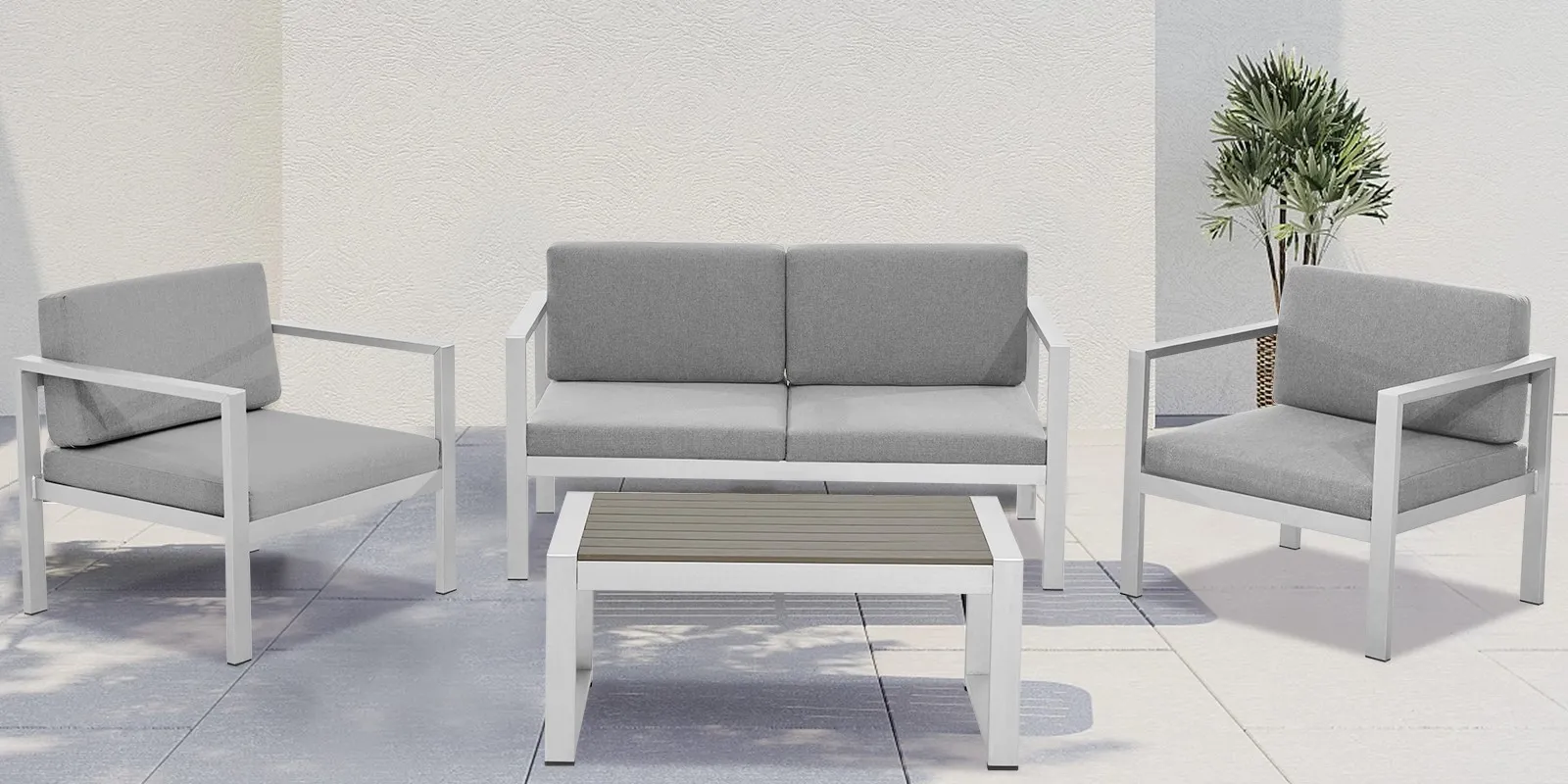 Three sections layout sofa