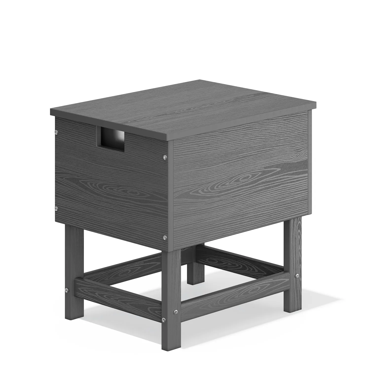 Serwall Dark Gray Side Tble with Ice Bucket
