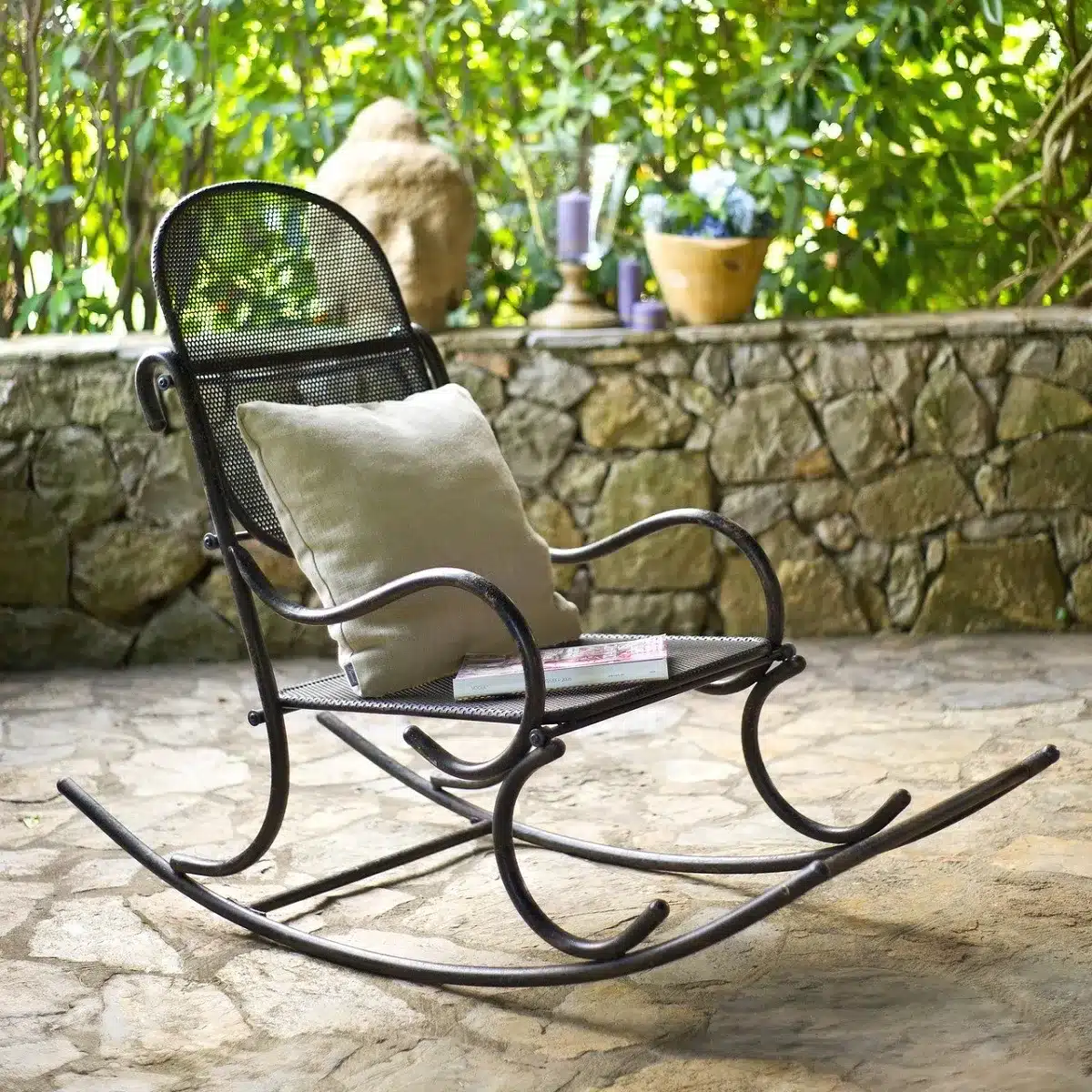 metal rocking chair