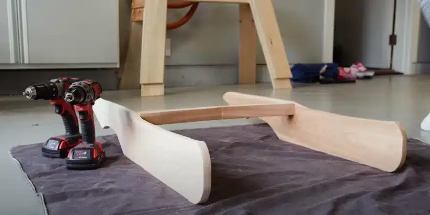 Attach the bottom back support with diagonal legs
