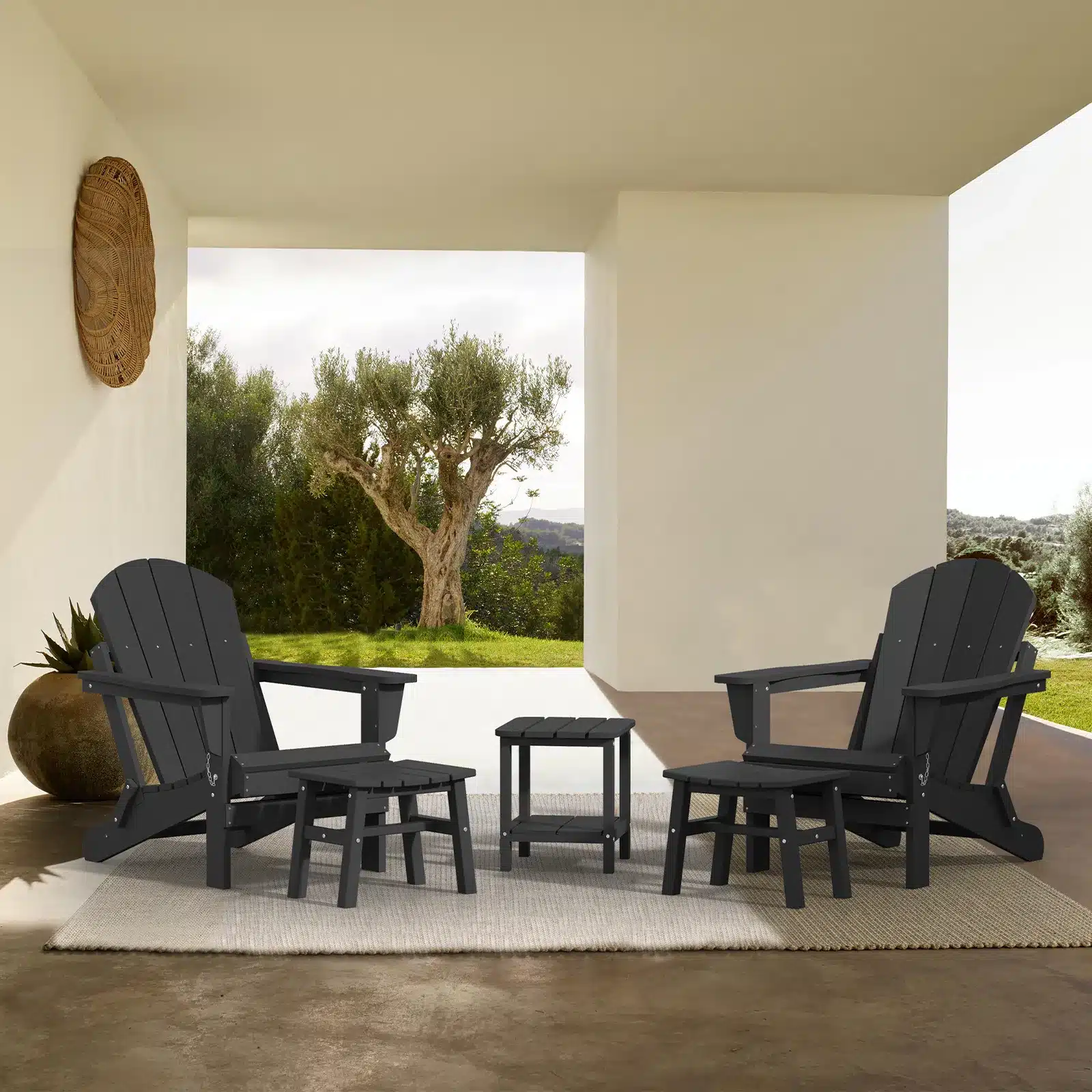 plastic adirondack chair ottoman pe3 Plastic Adirondack Chair Ottoman PE3