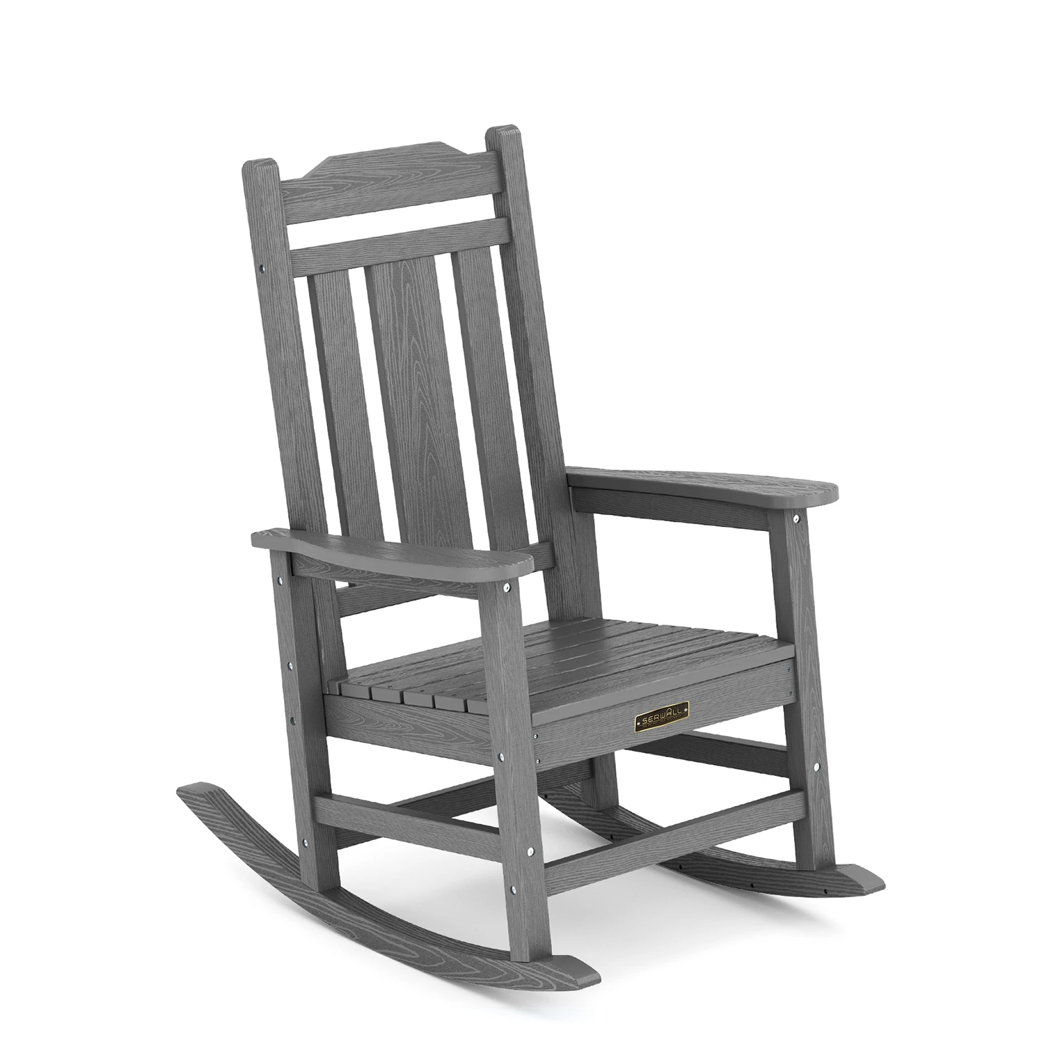 Traditional Porch Rocking Chair in Dark Gray