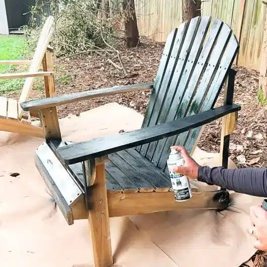 spray paint the chair