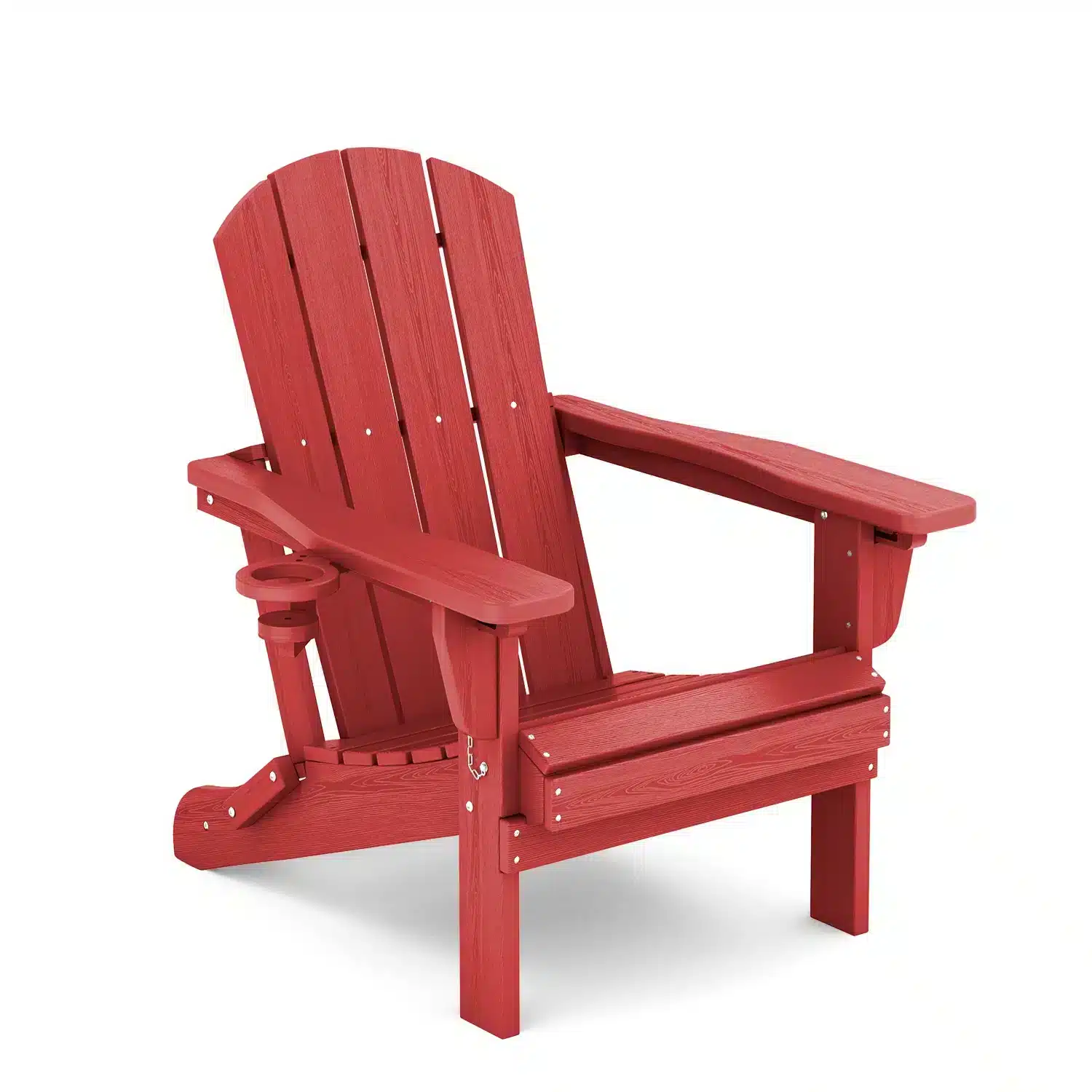 Classic Folding Adirondack Chair in Sunset Red