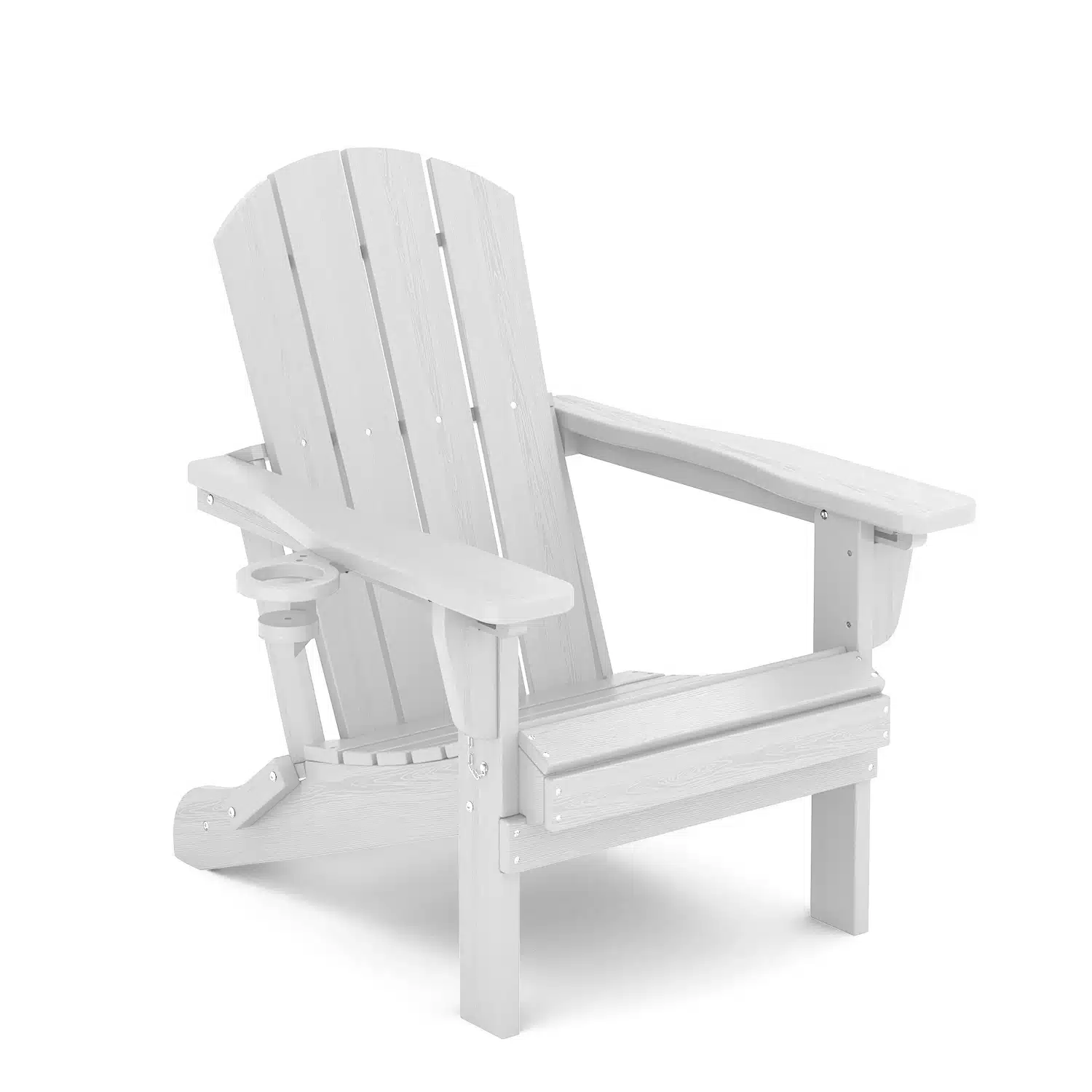 classic folding adirondack chair with reclining back in white Classic Folding Adirondack Chair with Reclining Back in White