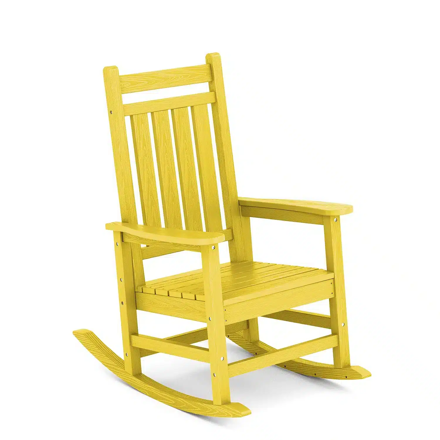 Outdoor HDPE Poly Porch Rocking Chair All-weather Resistant Rocker - Apple Green, Aqua Blue, Black, Brown, Burgundy, Coffee, Dark Gray, Dark Gray + White, Dark Green, Dark Orange, Light Blue, Navy, Red, White, Yellow