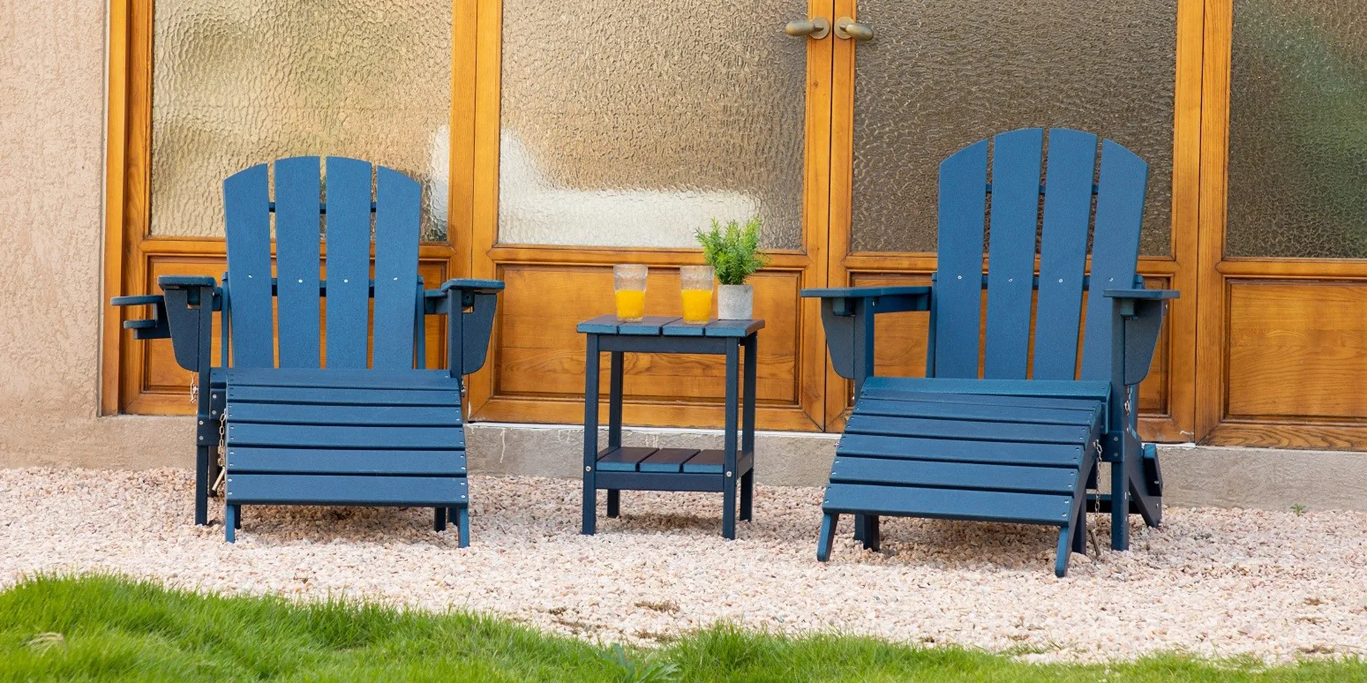 5-Piece Reclining Adirondack Chair Set